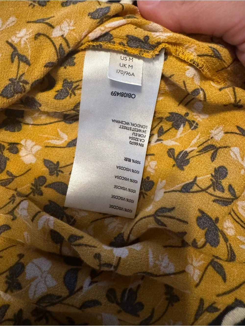 Anthropologie Mustard Floral Ruffle Peasant Blouse - Picture 4 of 7